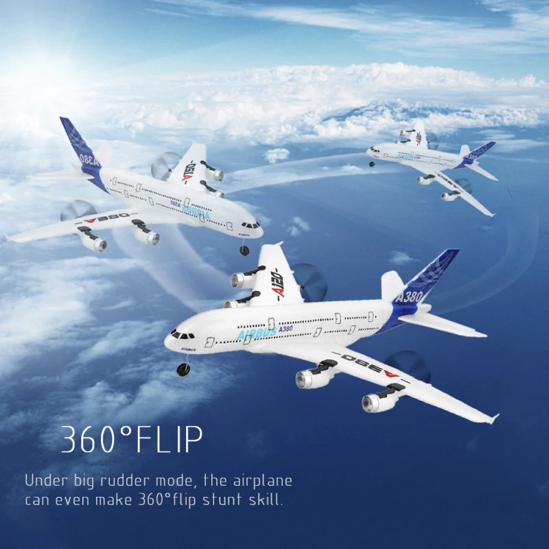 Моделирование Airbus A380 Электрический радиоуправляемый самолет-игрушка 2 4G 300M 51CM