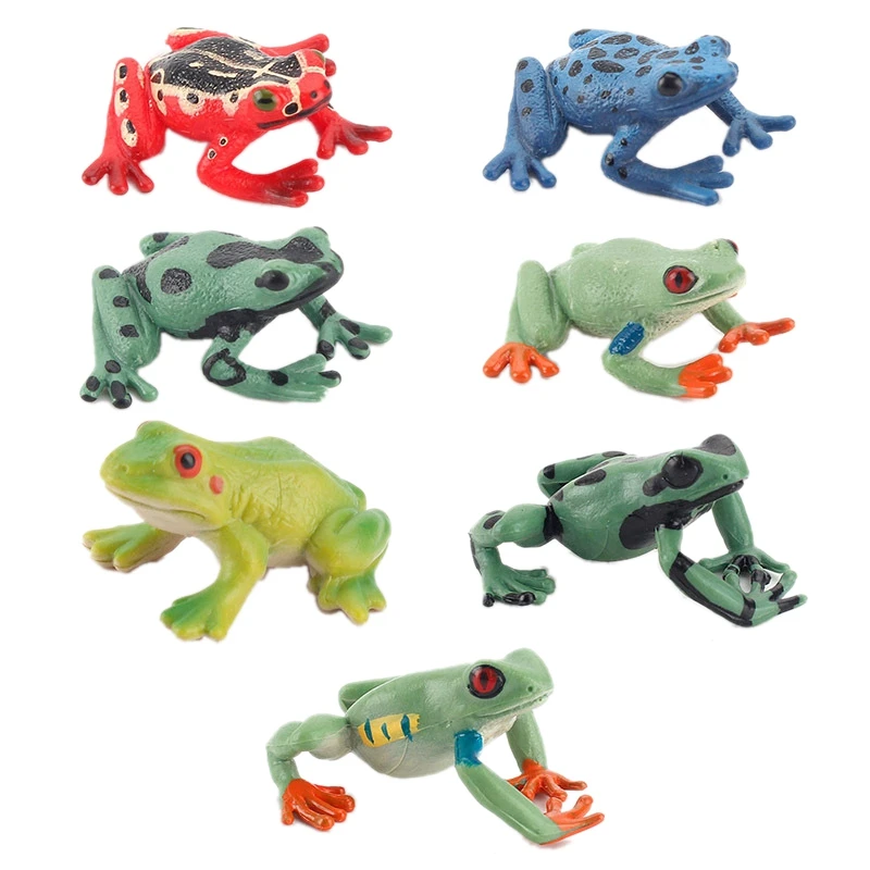 

5 видов в виде лягушки из статуэтки коллекционные игрушки диких животных познание фигурки детей пластмассовые игрушечные модели украшения