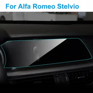 car screen protector for alfa romeo stelvio 2017 2019 interior auto dashboard membrane protective tpu film auto car accessories free global shipping