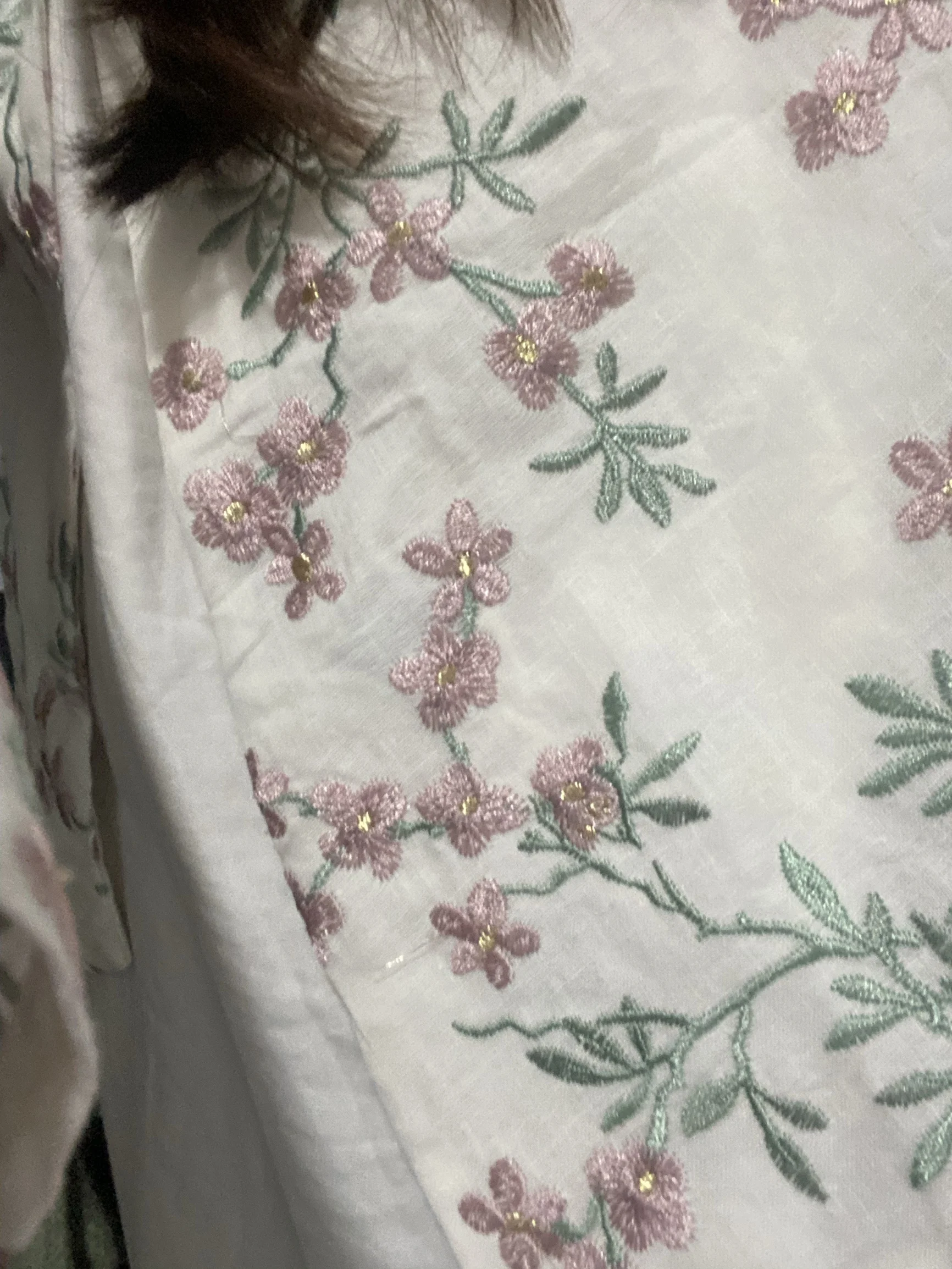 linen shirt cheongsam blouse chinese style high quality flower embroidery long sleeve autumn tops cotton and elegant | Женская одежда