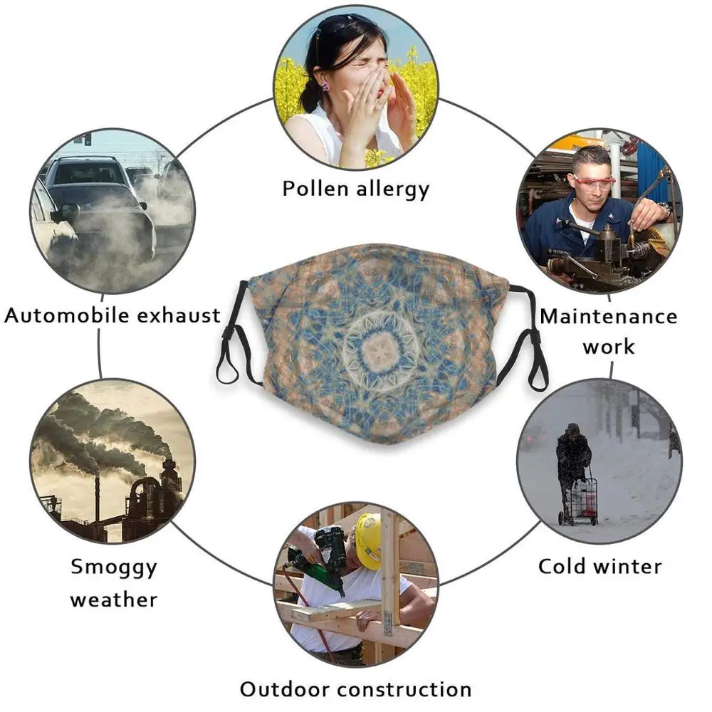 

Modern And Abstract Background Diy Adult Kids Face Mask Modern Kaleidoscope Shape Geometric Colorful Decorative Ornamental