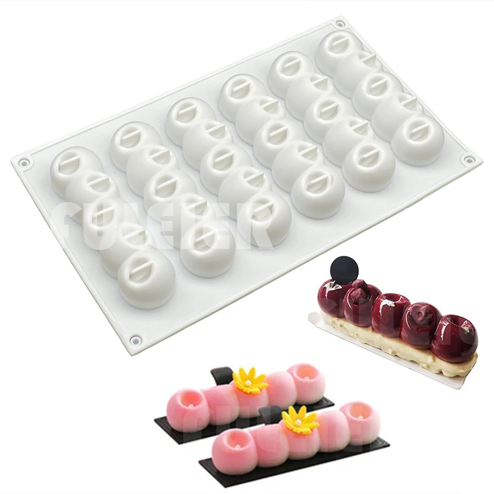 6 вогнутых шариков длинная силиконовая форма в виде мыши для торта 3d инструменты
