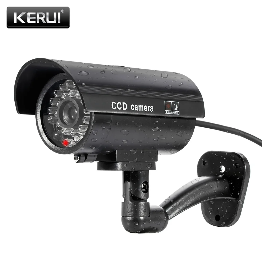 Камера видеонаблюдения KERUI поддельная водонепроницаемая с мигающим красным