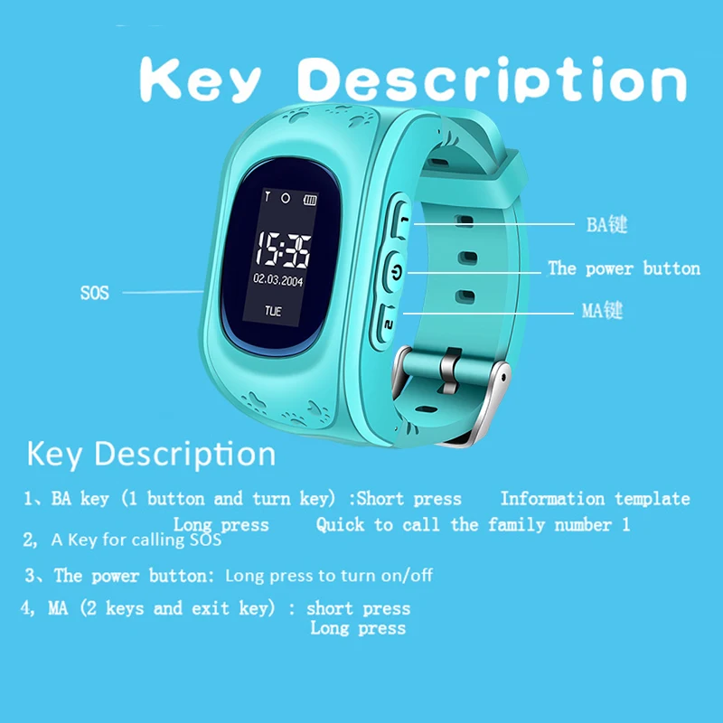 2019 New Smart Watch Kid Safe smart SOS Call Second Generation Chip Location Finder Gifts for Children | Электроника