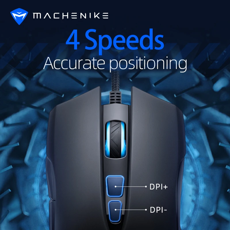 Machenike мышь M2 игровая RGB подсветильник 3200 DPI Мышь для геймеров 4 светильник вых