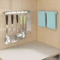 wall mounted 304 stainless steel kitchen rag storage rack over sink with utensil organizer hanging hooks accessories holder