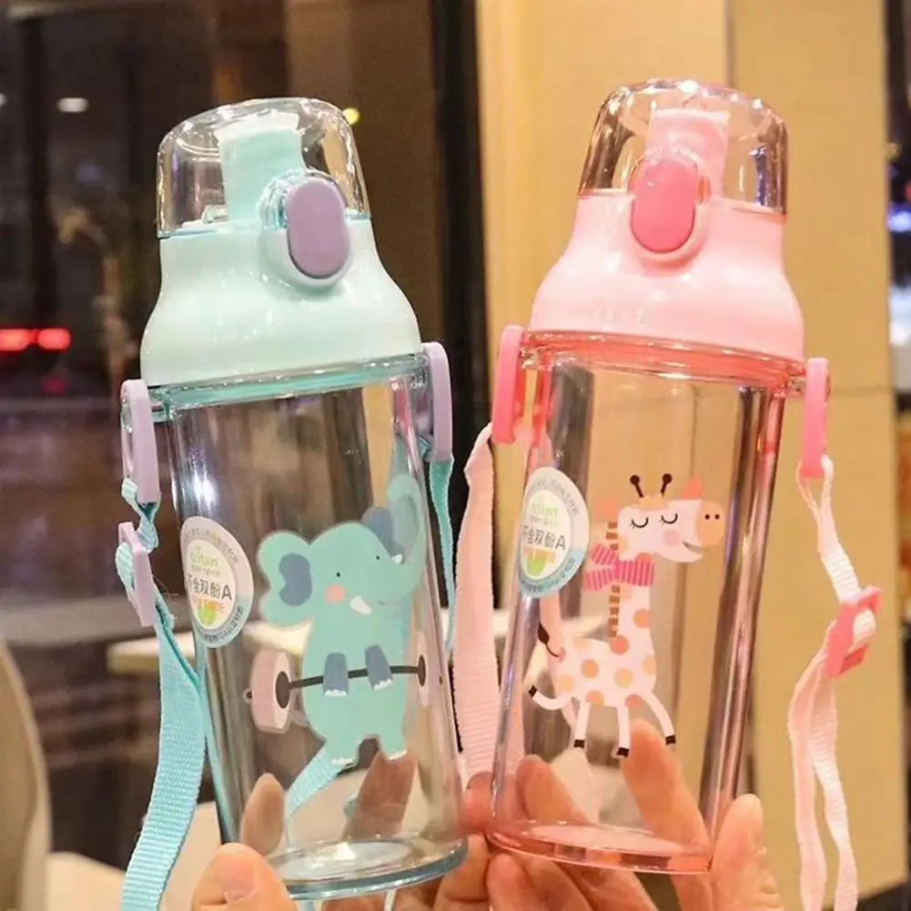 

Спортивная бутылка для воды прочная фляжка для воды из пищевого пластика долговечная отличная креативная Милая прозрачная мультяшная буты...