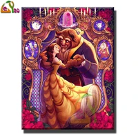 diy 5d diamond painting full squareround enchanted rose cross stitch beast and beauty crafts 5d embroidery rhinestone decor