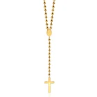Rosunion Rosary длинное католическое ожерелье с распятиями из нержавеющей стали 6 мм молитвенные бусы Религиозные ювелирные изделия