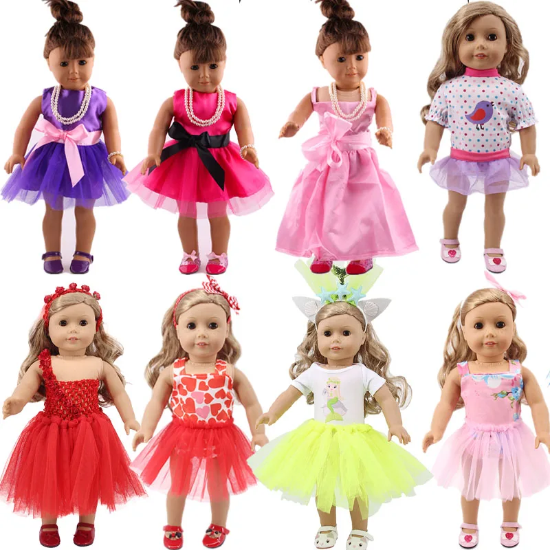 Кукольное платье младенец 43 см американской куклы 18 дюймов рождественский