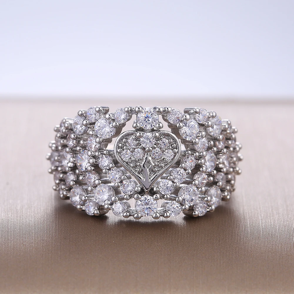 Huitan роскошные ювелирные изделия из чистого со стразами с фианитами в форме