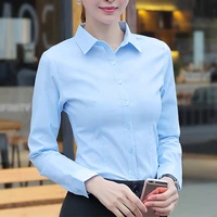 korean women cotton shirts white shirt women long sleeve shirts tops office lady basic shirt blouses plus size woman blouse 5xl
