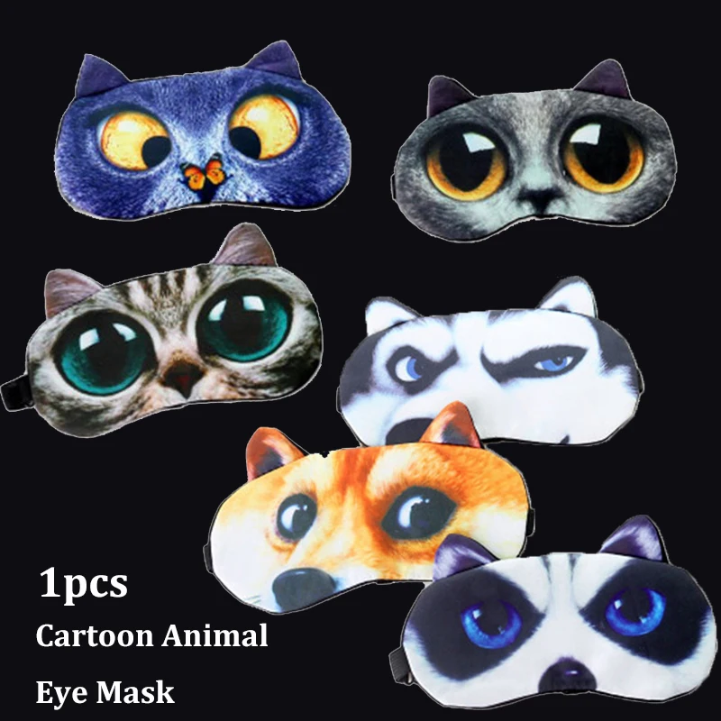 

1pcs Anime Sleeping Eye Mask Cute Kids Sleep Mask Cartoon Eye Cover Eye Blindfolds Travel Eye Band Shade Rest Eyepatch Eye Care