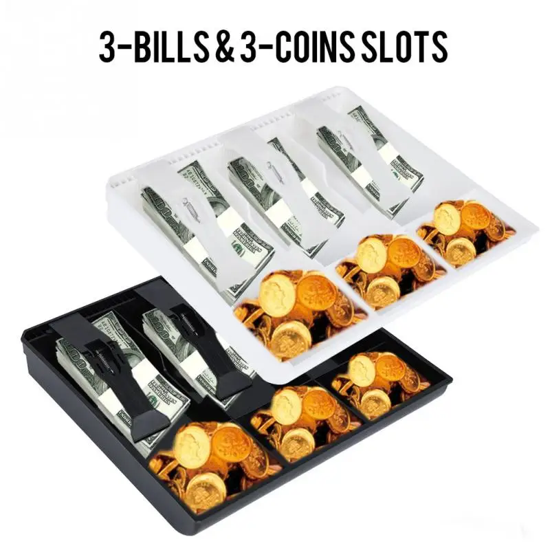 3-Сетка Коробка для хранения денег кассового аппарата вставка лоток монета