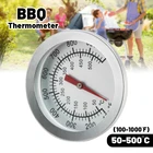 Термометр для барбекю, курильщика, датчик температуры FC, 2 дюйма, духовка из нержавеющей стали, двойной датчик, 500 градусов, биметаллическая форма для выпечки с быстрым откликом