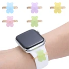 Металлические подвески, декоративное кольцо для Apple Watch, ремешок с алмазным орнаментом, силиконовый ремешок для умных часов, аксессуары для iwatch, браслет