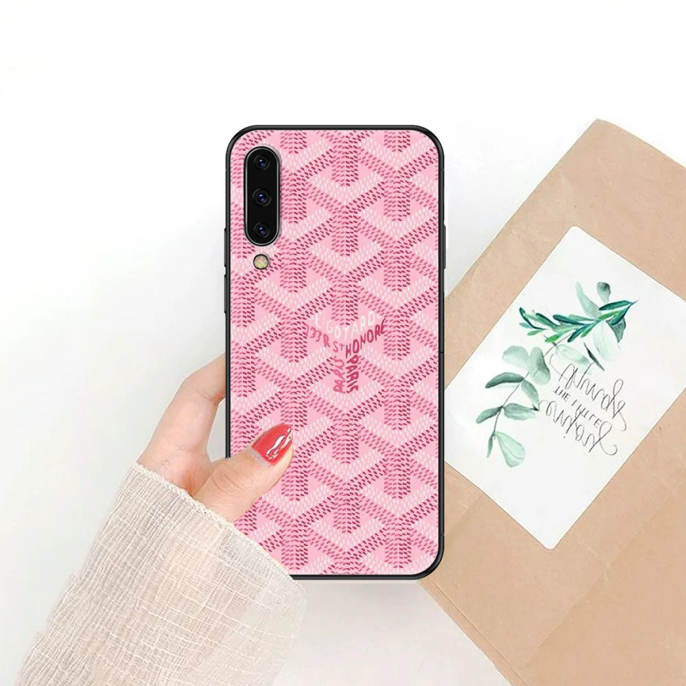 

Luxury Brand Goyards Phone case For Samsung Galaxy A 3 5 7 8 10 20 21 30 40 50 51 70 71 E S 2016 2018 4G black art bumper pretty