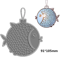 2021 festival cutting dies scrapbooking christmas ball make fish gift decoration embossing plates frame card craft no stamp