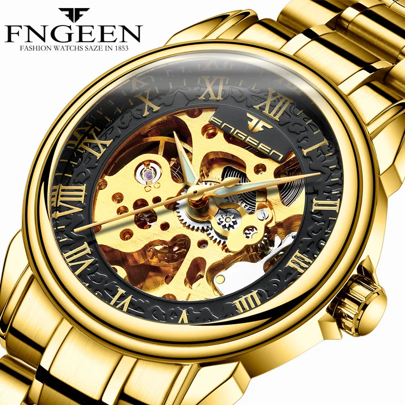 Magic Blu-ray Hollow Mechanical Watch New Fashion Men's Business Automatic Mechanical Watch Men