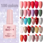 MissBloom гель для ногтей с блестками польский цвет ногтей блестки матовый эффект гель стойкий базовый верхний слой отмачиваемый УФ Дизайн ногтей