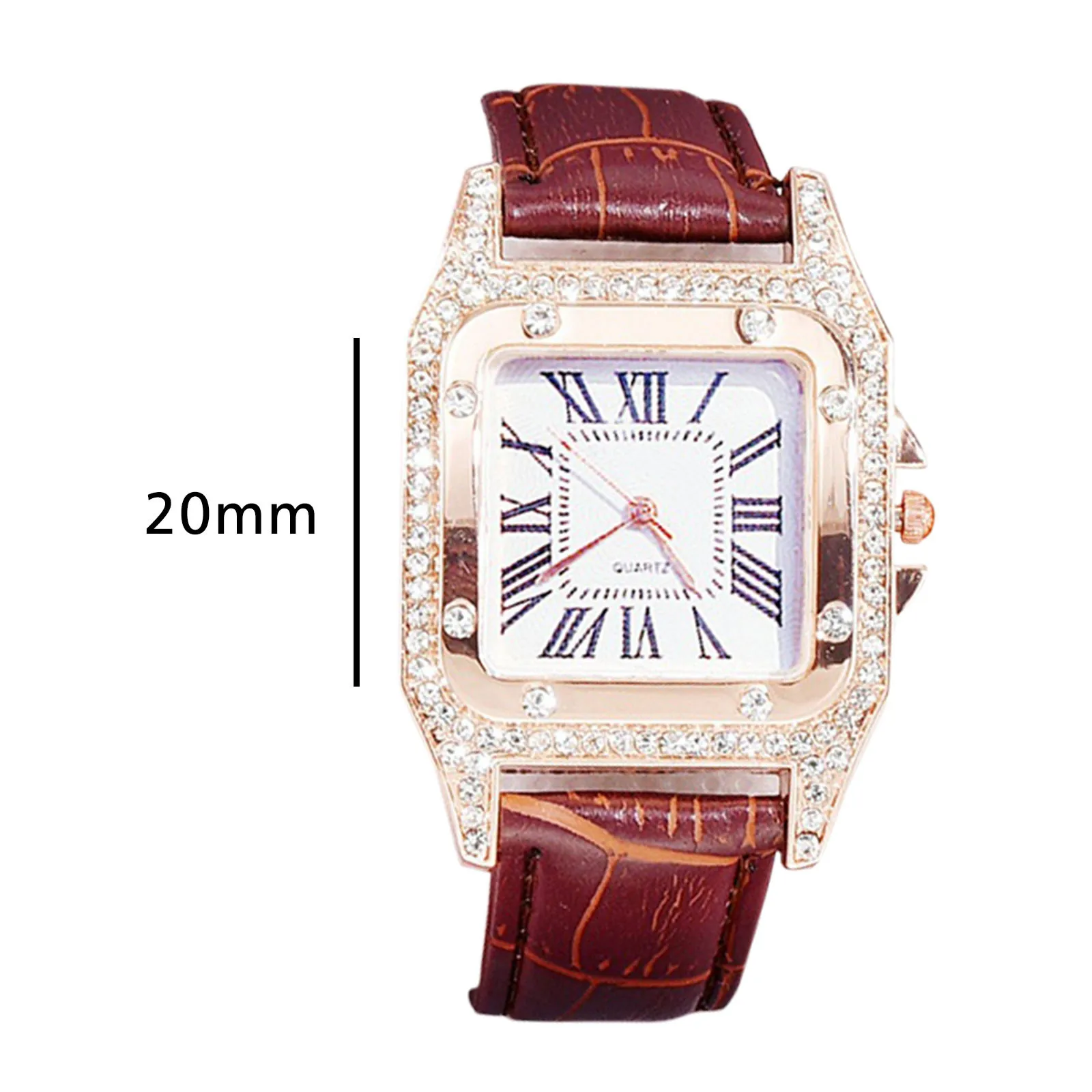 

The new ladies classic square fashion watch simple pure color diamond set British watch trend elegant casual N-W