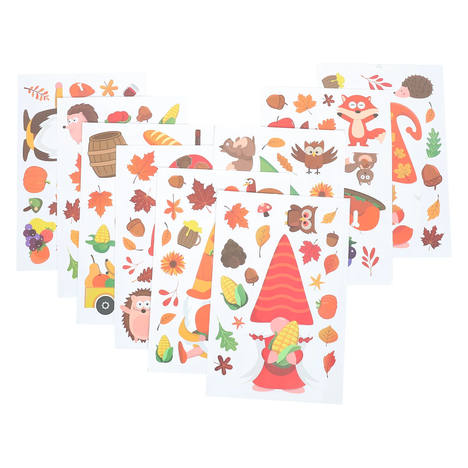 

Листы, наклейки на День Благодарения, Мультяшные наклейки на стену, милые карликовые наклейки, фотоальбом