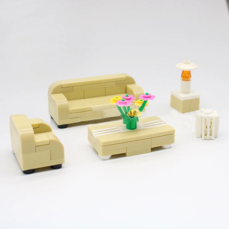 Конструктор игрушечный детский набор строительных блоков для дивана гостиной