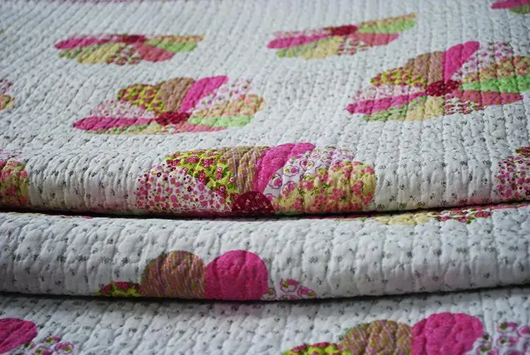 43 100% хлопковые платья розового цвета с цветочным принтом покрывало плед