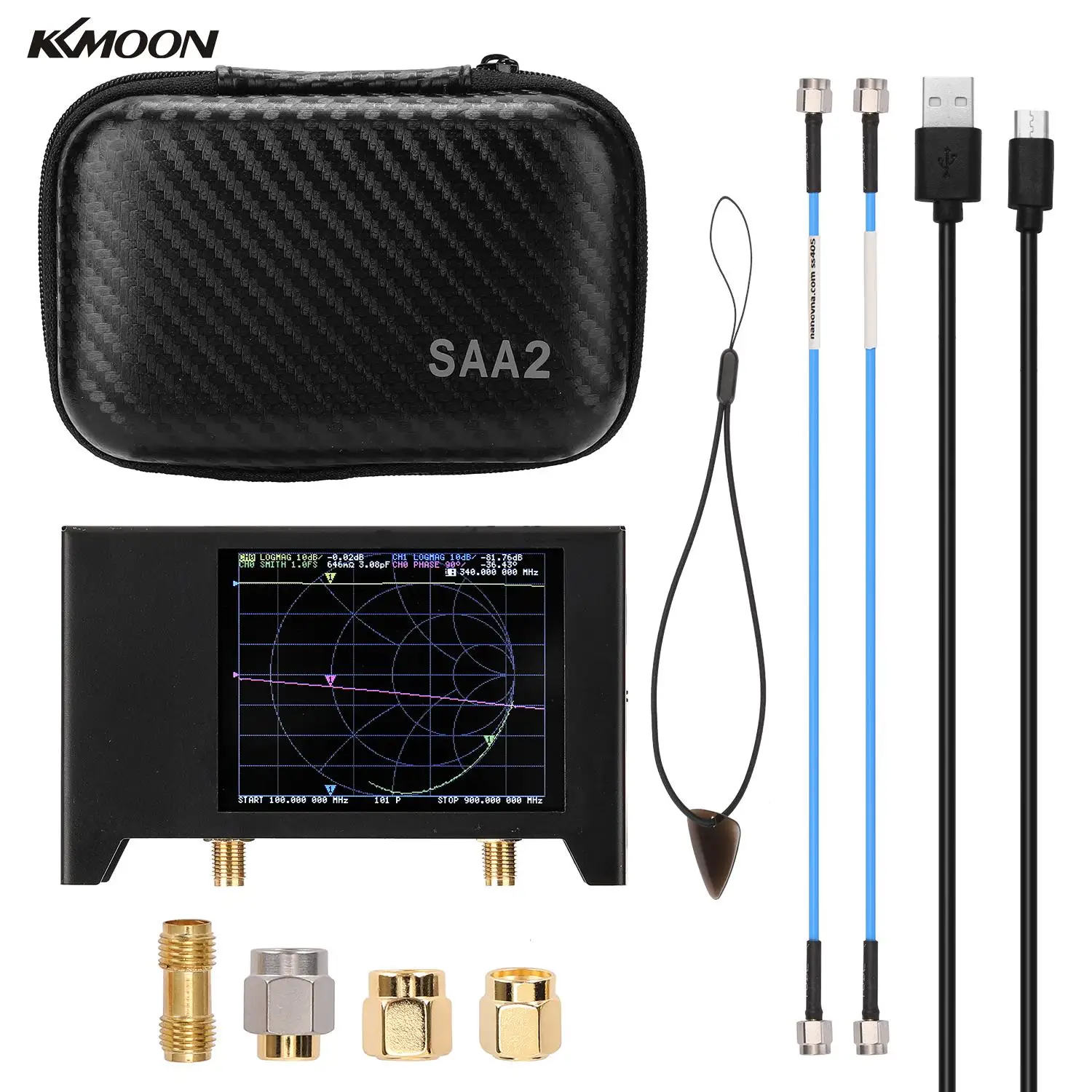 KKMOON 2 8 дюймов Экран 3G вектор сетевой анализатор S A NanoVNA V2 антенны коротковолновое