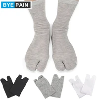 2 pairs v toe tabi big toe flip flop socks black gray white cotton two fingers socks casual everyday wear unisex