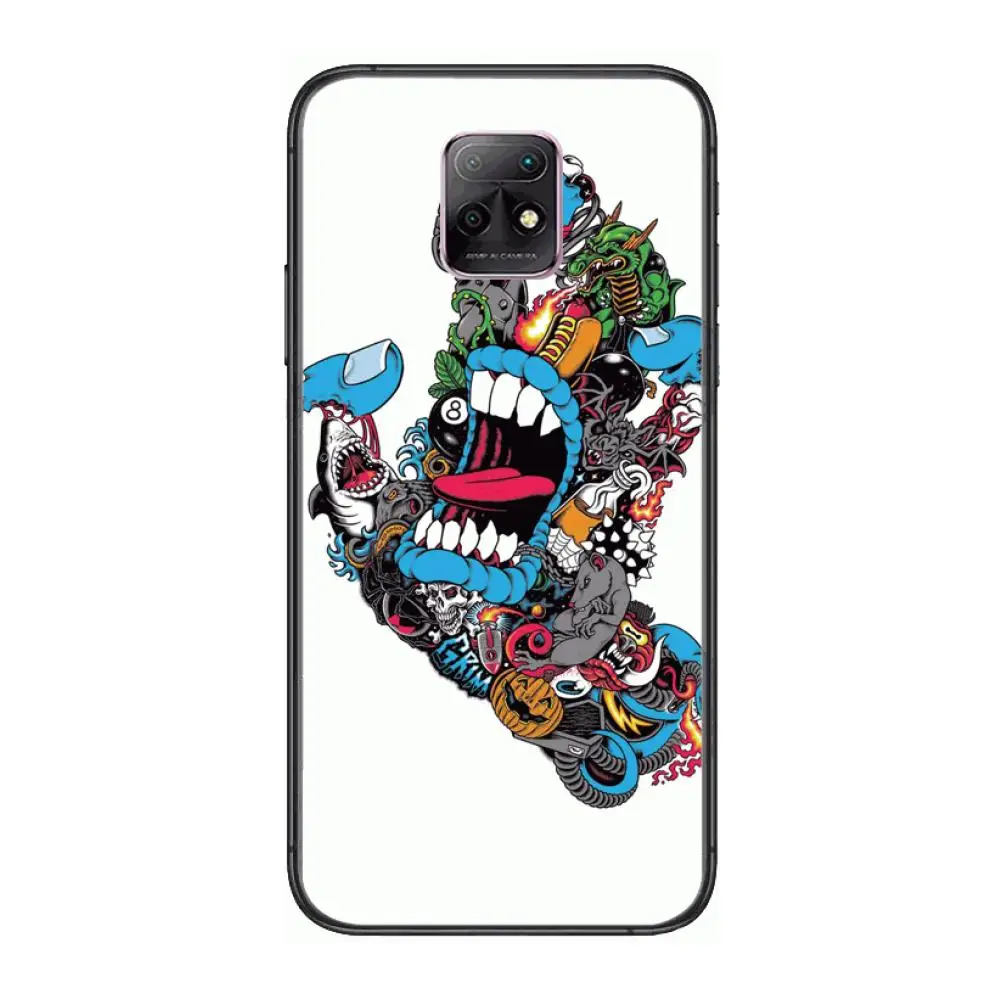 

Santa Cruz Skateboarding Art Phone Case For XiaoMi Redmi 10X 9 8 7 6 5 A Pro S2 K20 T 5G Y1 Anime Black Cover Silicone Back Pre