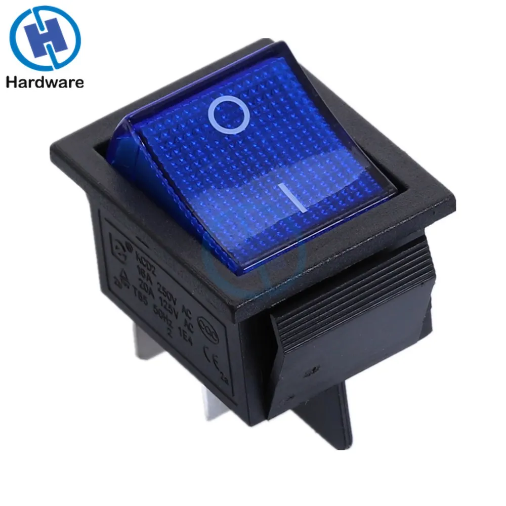 ВКЛ ВЫКЛ блокирующий клавишный выключатель питания 4 контактный DPST светильник