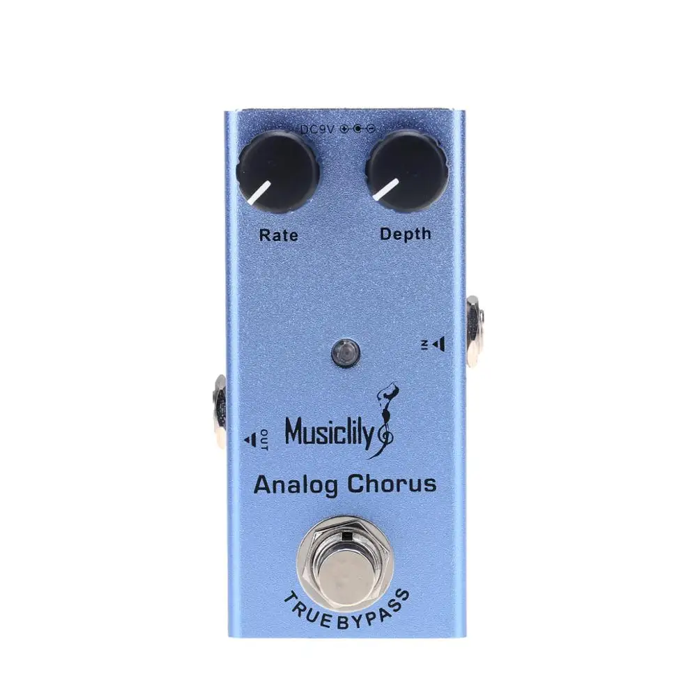 

Musiclily Basic Mini Electric Guitar Effects Pedal DC 9V Adapter Powered True Bypass, Analog Chorus
