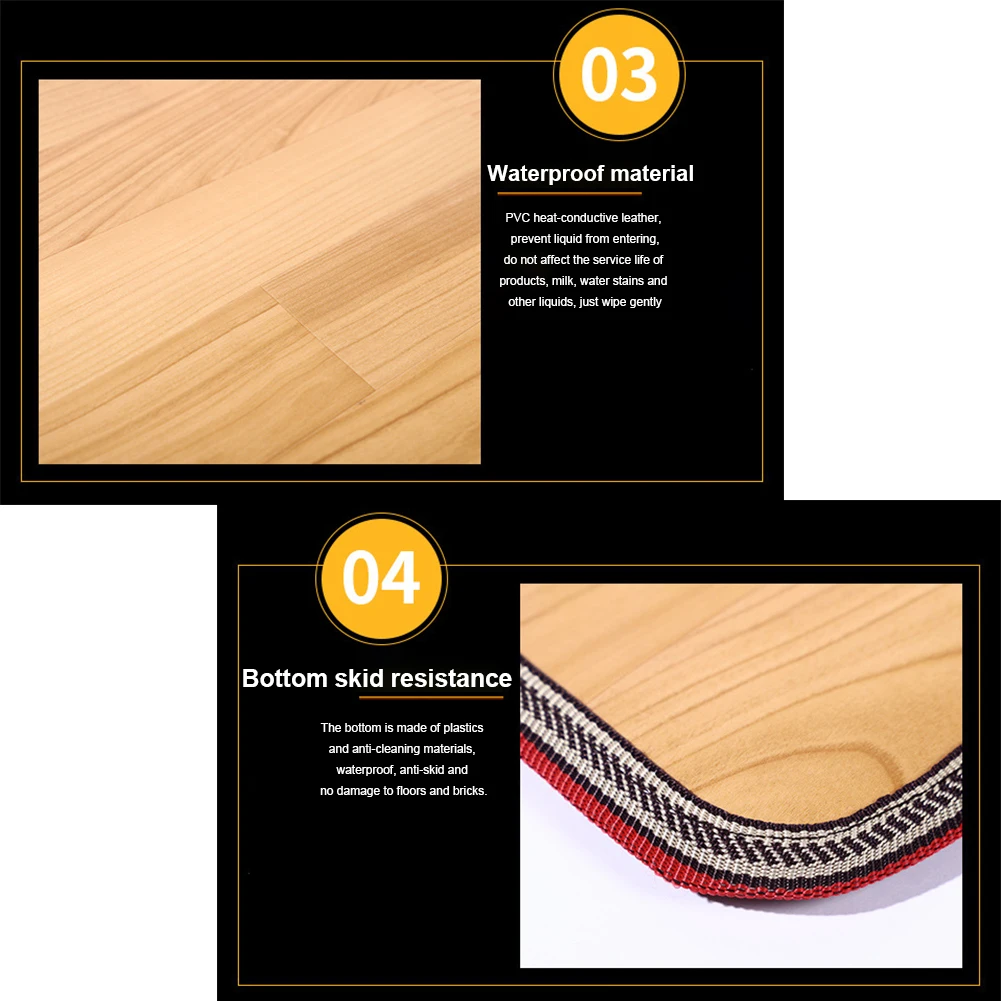 Водонепроницаемый напольный обогреватель для ног штекер нагревательный коврик