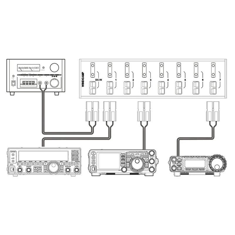 Lusya Новый WINDCAMP HAm Радио AP-8 разветвитель Powerpole 8-канальный сетевой видеорегистратор