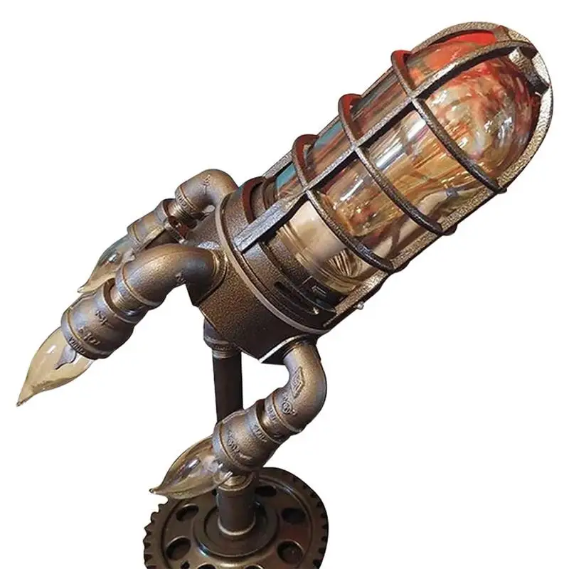 

Steampunk Rocket Lamp LED Space Shuttle Nightlight Retro Kids Night Light for Home Desk Table Moon Night Lamp Decor Gifts