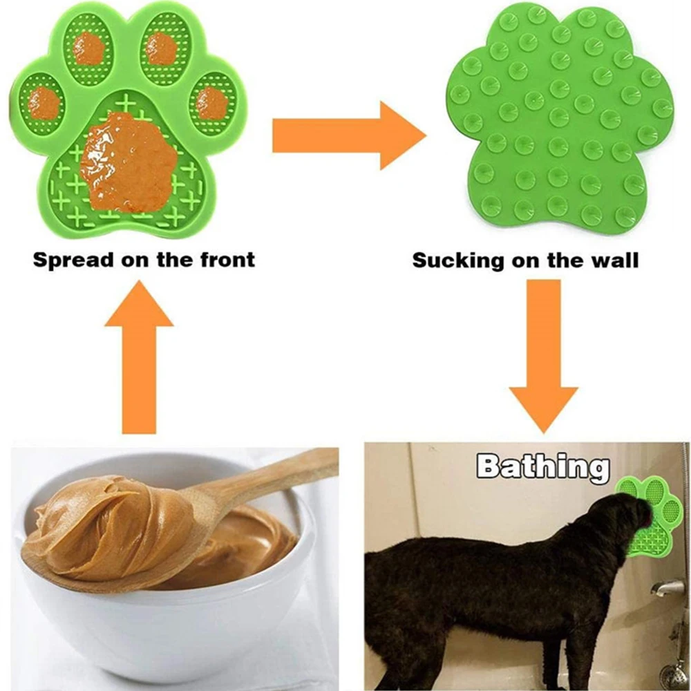 Силиконовый коврик для собак купания медленный питатель ног с сильным