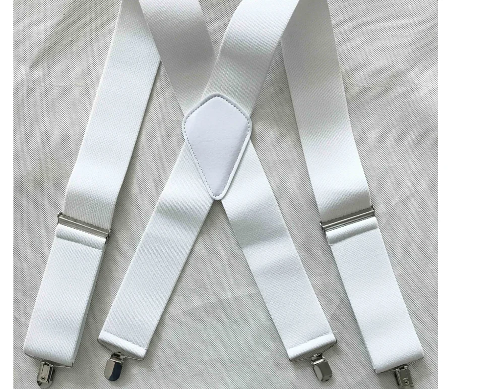 Простые тяжелые Эластичные подтяжки для мужчин и женщин ширина 50 мм черные 3