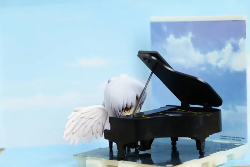 Экшн фигурка Милая Q Version Angel Beats Tachibana Kanade Piano PVC 6 5 см подарок Мультяшные игрушки