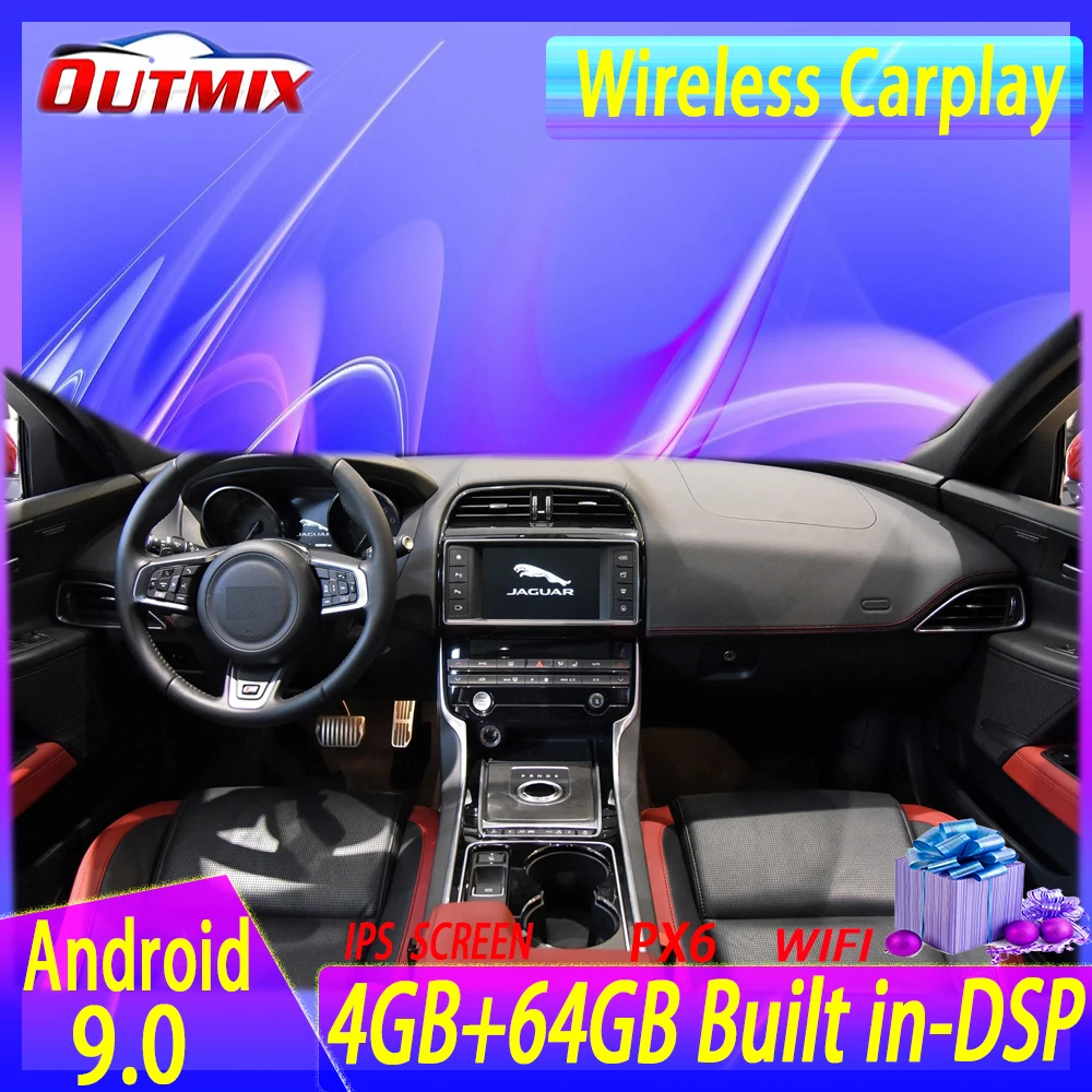 

Android 9,0 4G 64G 10,25 ''автомобильный радиоприемник, dvd-навигатор, плеер для Jaguar XE XEL XF XFL F-TYPE XJ 2016-2019, мультимедийный плеер