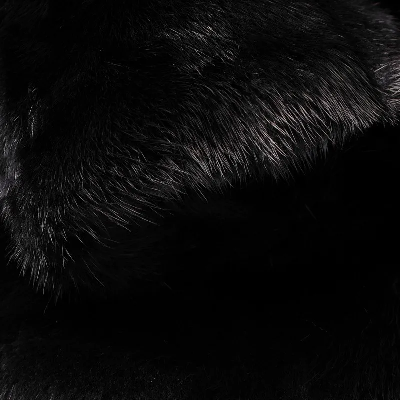 Лидирующий бренд Мужская зимняя норковая шуба из натурального меха для офиса