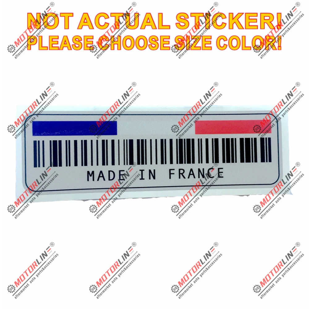 Сделано во Франции штрих-код Французский флаг наклейка автомобиля винил