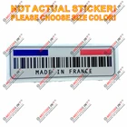 Сделано во Франции, штрих-код, французский флаг, наклейка, автомобильная виниловая Светоотражающая наклейка, размер