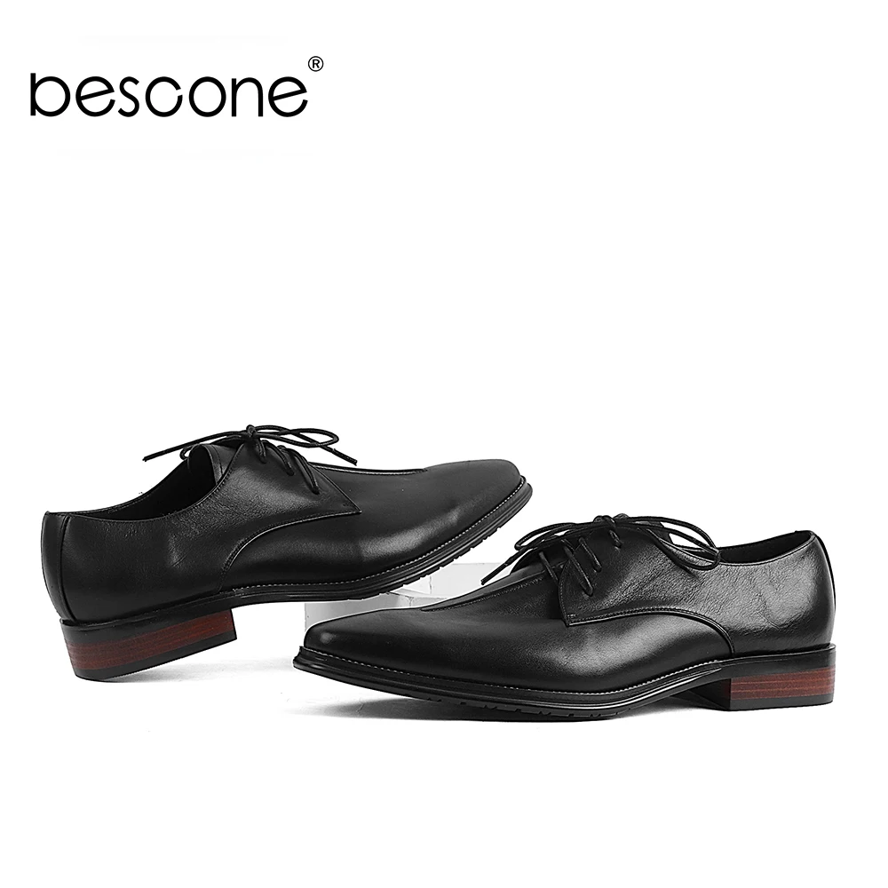 BESCONE/Классические Мужские модельные туфли в деловом стиле удобные дышащие