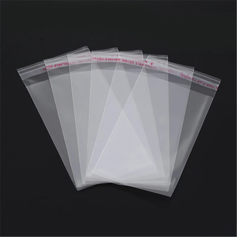 100pcs Multiple Size Clear Self-adhesive Cellophane Bag Self Sealing Small Plastic Bags For Candy Packing Resealable Bag