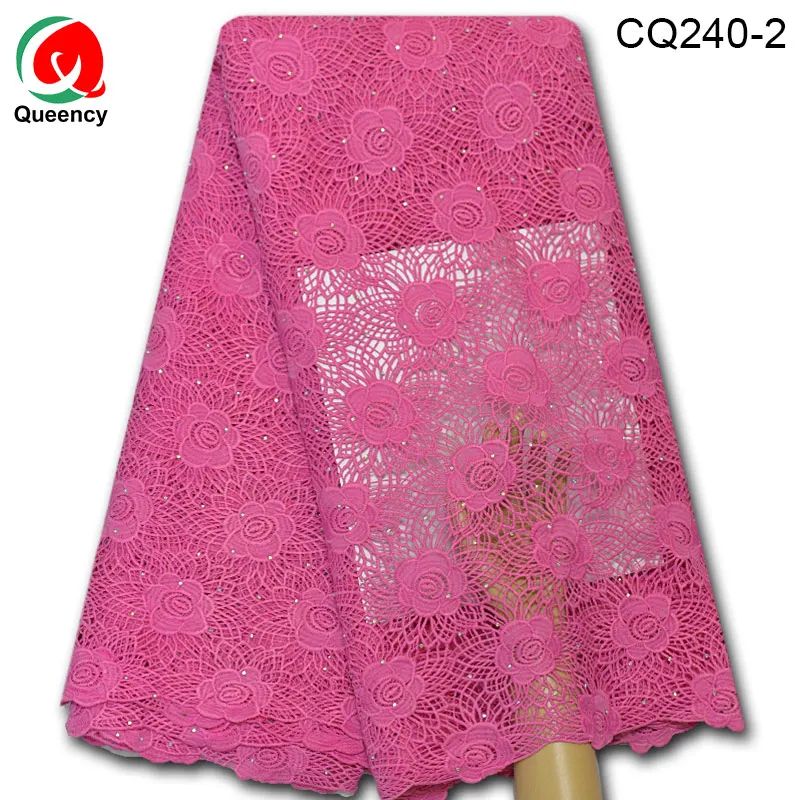 CQ240 гипюровое кружево отличная вышивка с камнями африканский швейцарский шнур
