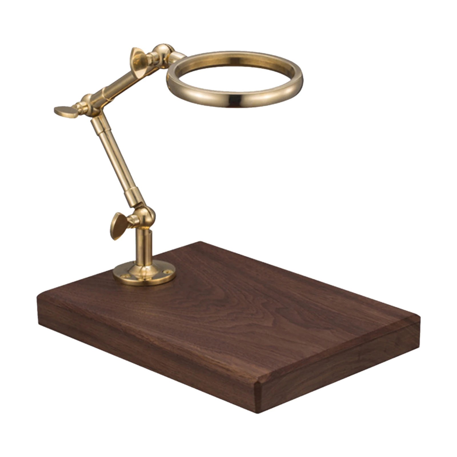 

Brass Frame Coffee Rack Filter Cup Holder Tea Filter Drop Bracket Adjustable Height Solid Wood Base