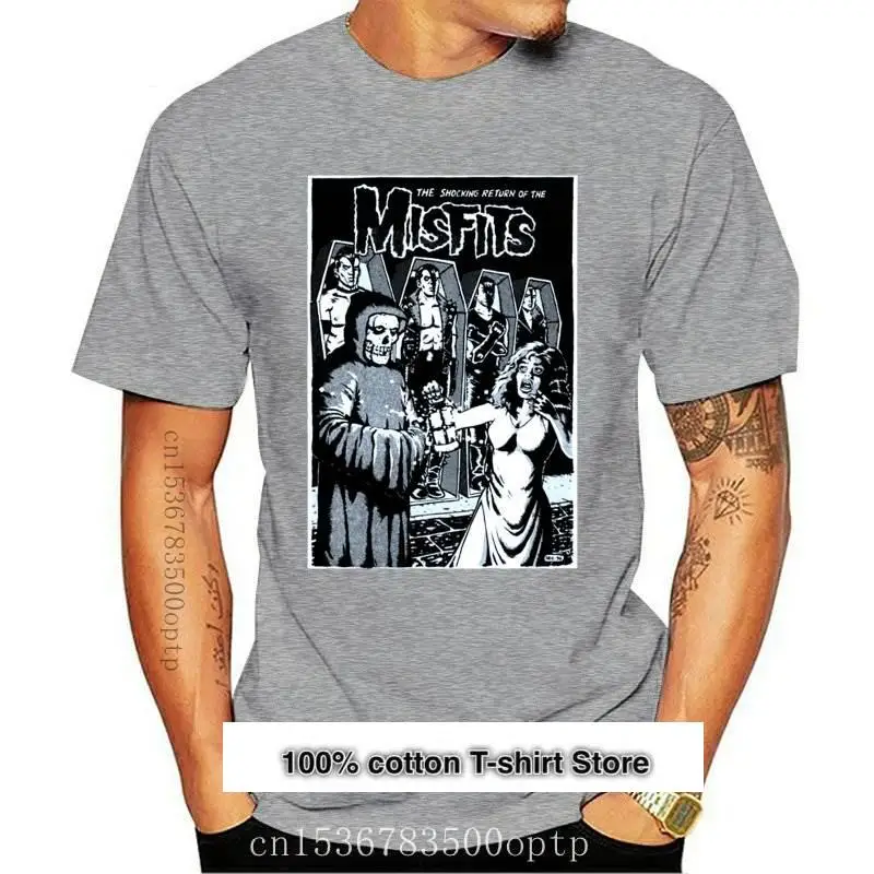 Camiseta с принтом ужасов camiseta negra Misfits NWT | Мужская одежда