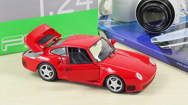 Симулятор Welly литая под давлением модель автомобиля 1:24 Масштаб Porsche 959 классический спортивный автомобиль металлический сплав гоночная игрушка автомобиль для мальчика Подарочная коллекция