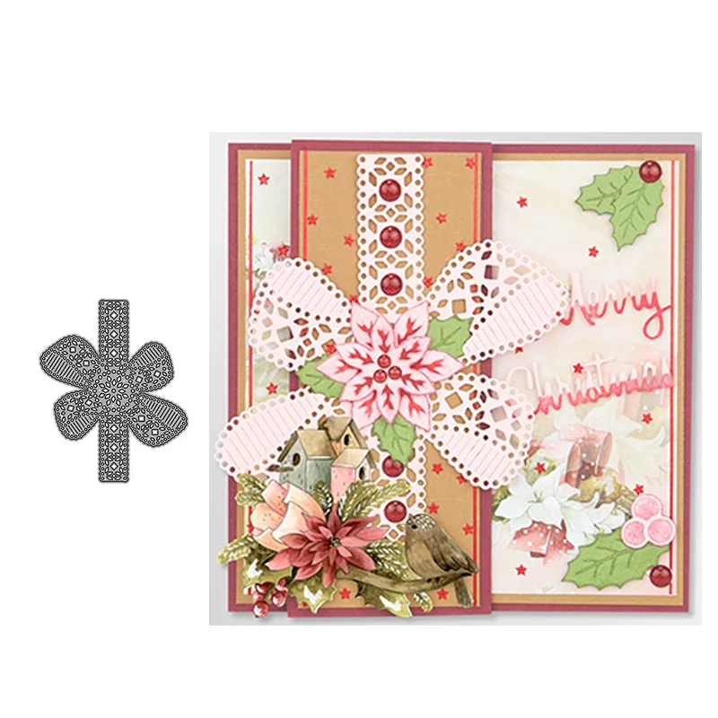 

New Arrivals Bow lace Metal Cutting Dies for DIY Scrapbooking Crafts Card Making Photo Album Paper Template Decoration Die Cut
